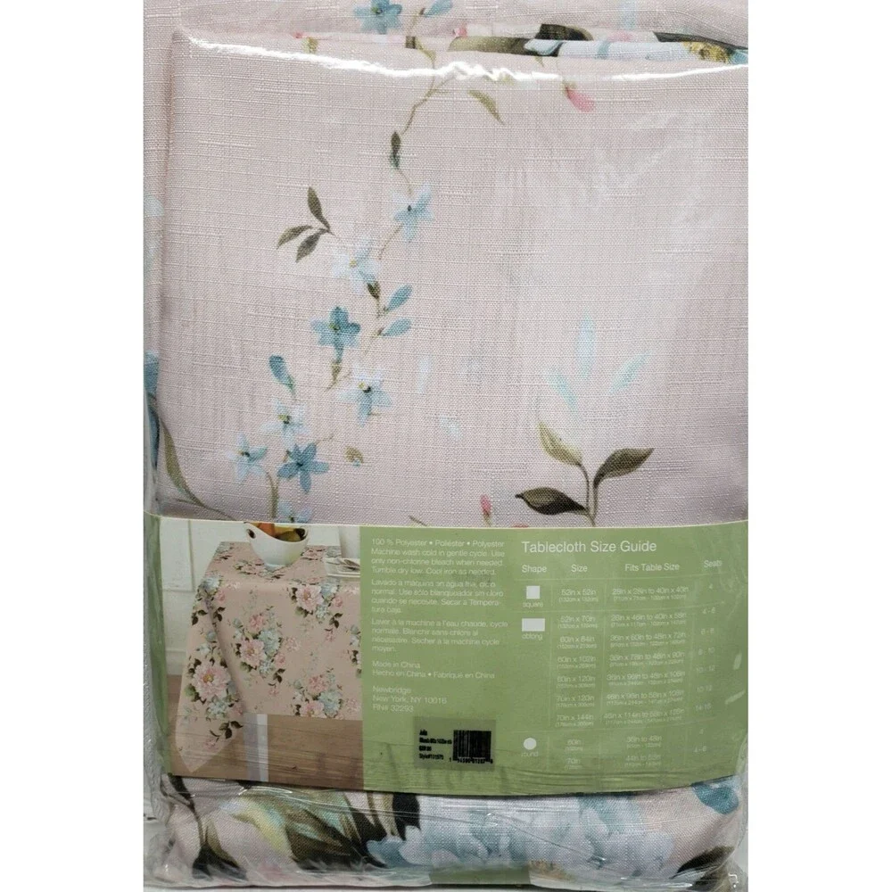 Printed Fabric Tablecloth, 60